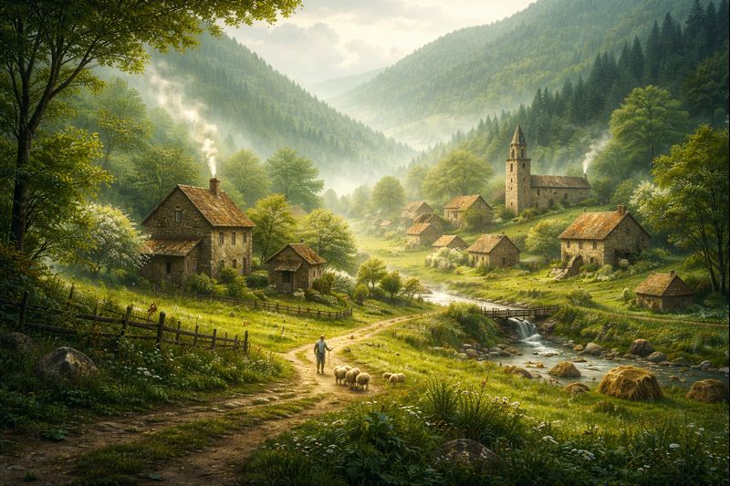 Bajka o Mehi, Fati i selu koje je živjelo samo utorkom i petkom